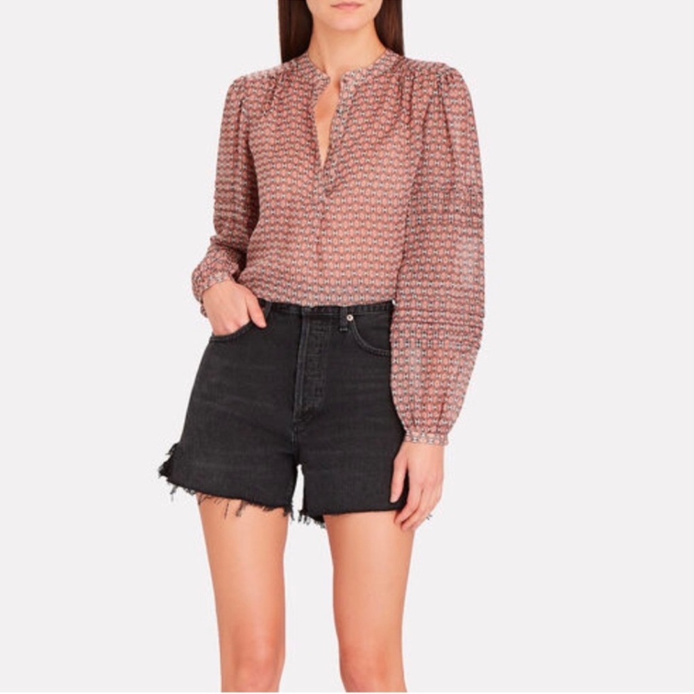 AGOLDE DEE FADED BLACK HIGH RISE WAISTED DISTRESSED FRAYED SIDE SLIT JEAN SHORTS - Picture 8 of 9